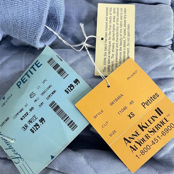 Anne Klein II‎ Silk Quilted Jacket Size XS Vintage Dead Stock - Picture 12 of 13